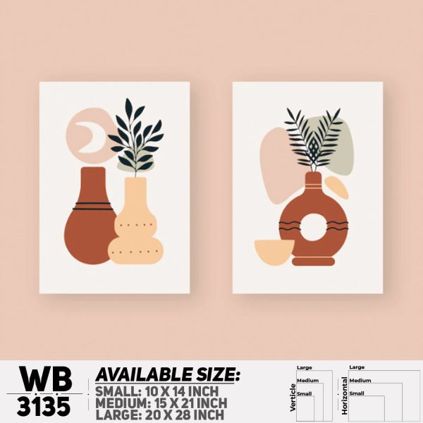 DDecorator Modern Flower ArtWork (Set of 2) Wall Canvas Wall Poster Wall Board - 3 Size Available - WB3135 - DDecorator