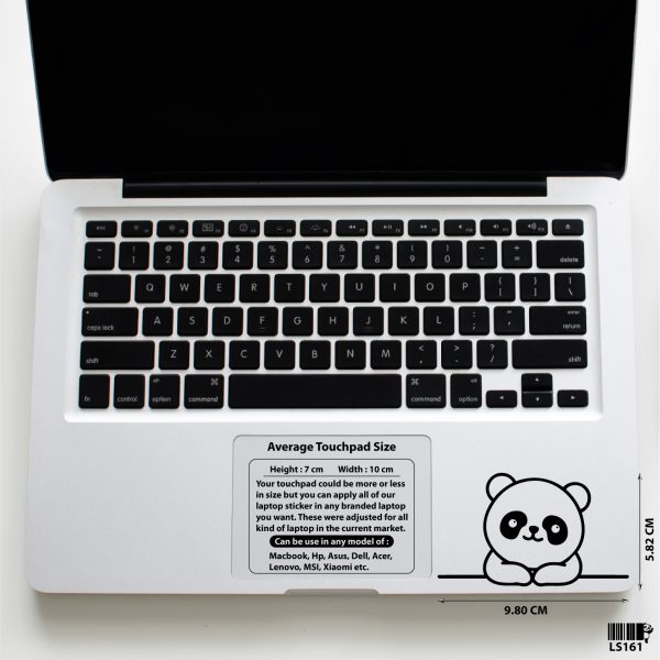DDecorator Cartoon Panda Looking Laptop Sticker Vinyl Decal Removable Laptop Stickers For Any Kind of Laptop - LS161 - DDecorator