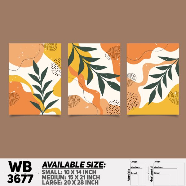 DDecorator Abstract ArtWork (Set of 3) Wall Canvas Wall Poster Wall Board - 3 Size Available - WB3677 - DDecorator