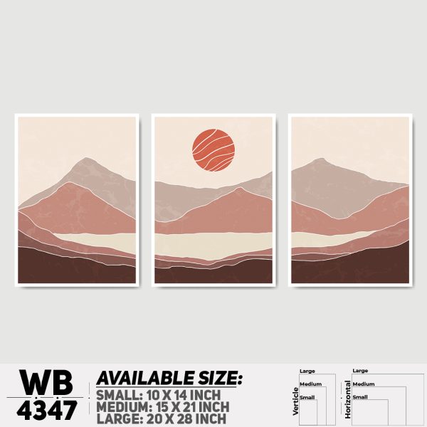 DDecorator Landscape & Horizon Design (Set of 3) Wall Canvas Wall Poster Wall Board - 3 Size Available - WB4347 - DDecorator