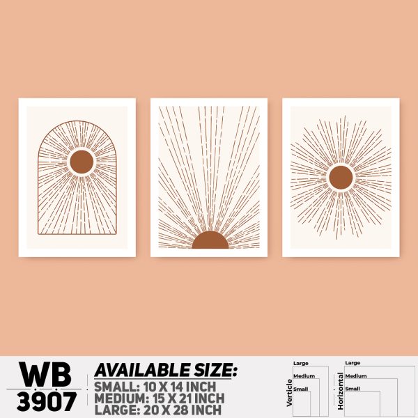 DDecorator Abstract ArtWork (Set of 3) Wall Canvas Wall Poster Wall Board - 3 Size Available - WB3907 - DDecorator