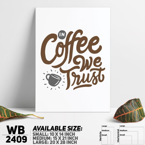 DDecorator Coffee Is Real Lfe - Motivational Wall Canvas Wall Poster Wall Board - 3 Size Available - WB2409 - DDecorator