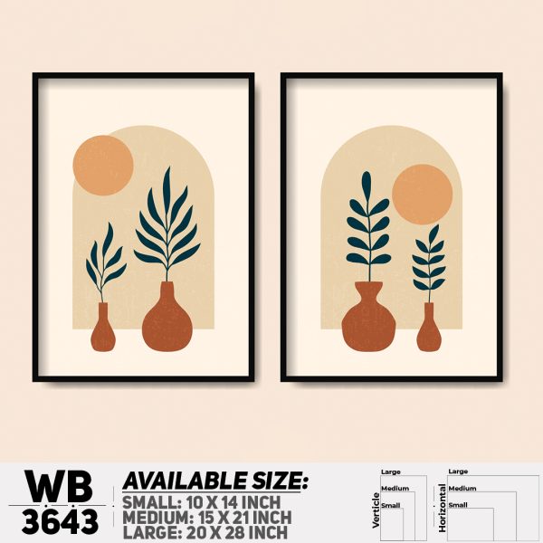 DDecorator Flower And Leaf ArtWork (Set of 3) Wall Canvas Wall Poster Wall Board - 3 Size Available - WB3643 - DDecorator