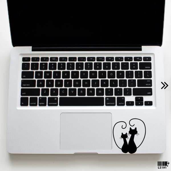 DDecorator Cat Couple (Right) Laptop Sticker Vinyl Decal Removable Laptop Stickers For Any Kind of Laptop - LS191 - DDecorator