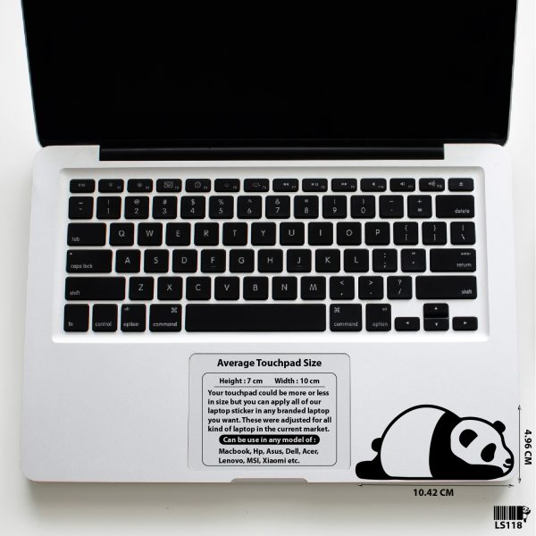 DDecorator Fat Panda Sleeping (Right) Laptop Sticker Vinyl Decal Removable Laptop Stickers For Any Kind of Laptop - LS118 - DDecorator