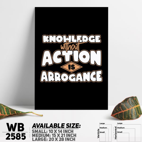 DDecorator Get The Knowledge - Motivational Wall Canvas Wall Poster Wall Board - 3 Size Available - WB2585 - DDecorator