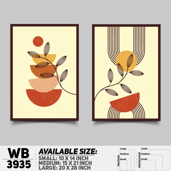 DDecorator Flower And Leaf ArtWork (Set of 2) Wall Canvas Wall Poster Wall Board - 3 Size Available - WB3935 - DDecorator