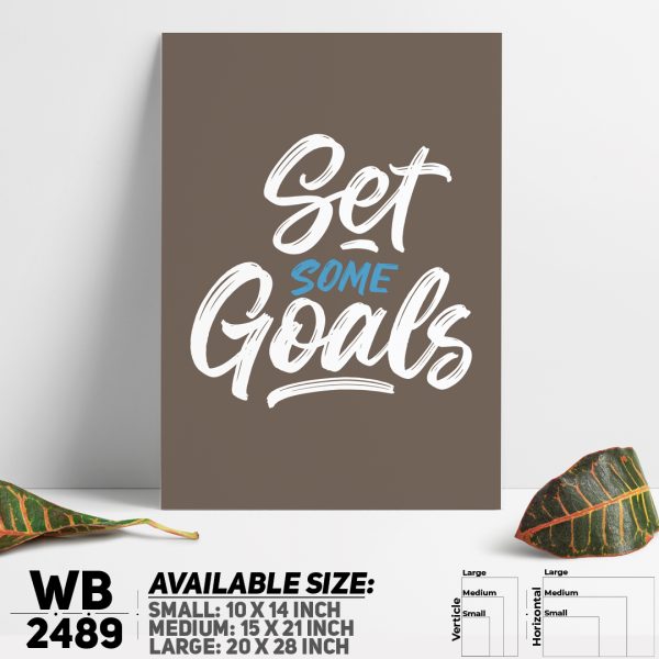 DDecorator Set Some Goals - Motivational Wall Canvas Wall Poster Wall Board - 3 Size Available - WB2489 - DDecorator