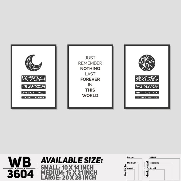 DDecorator Motivational & Abstract (Set of 3) Wall Canvas Wall Poster Wall Board - 3 Size Available - WB3604 - DDecorator