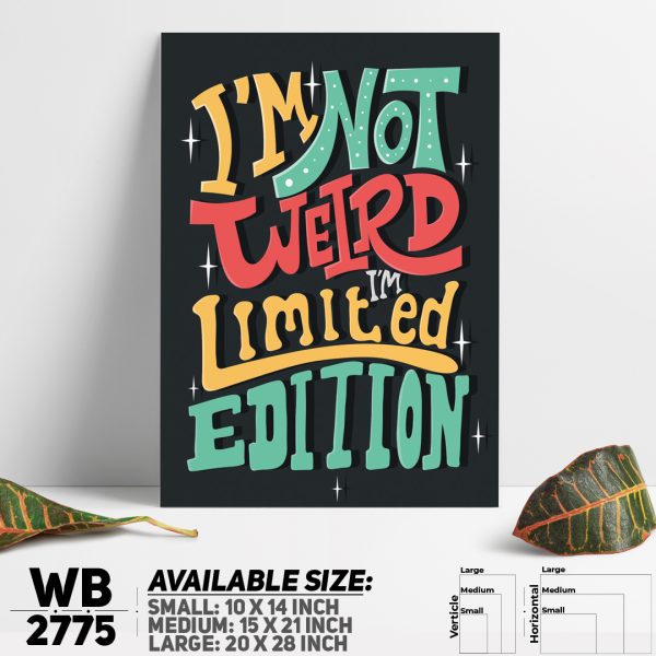 DDecorator I'm Not Weird - Motivational Wall Canvas Wall Poster Wall Board - 3 Size Available - WB2775 - DDecorator