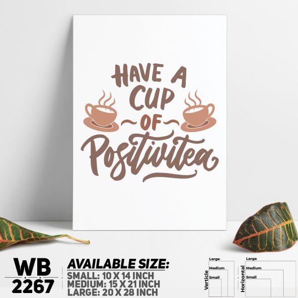 DDecorator Be Happy & Drink Coffee - Motivational Wall Canvas Wall Poster Wall Board - 3 Size Available - WB2267 - DDecorator
