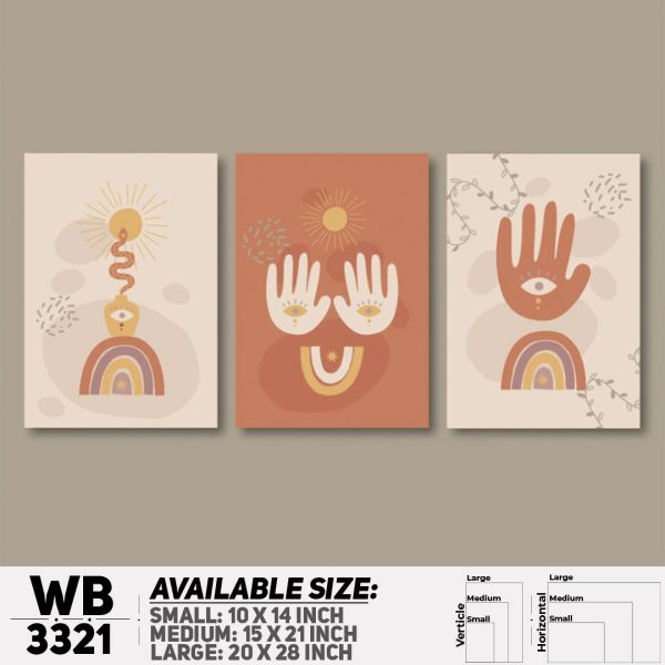 DDecorator Modern Abstract ArtWork (Set of 3) Wall Canvas Wall Poster Wall Board - 3 Size Available - WB3321 - DDecorator