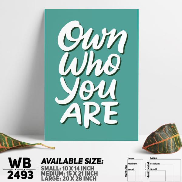 DDecorator Own Who You Are - Motivational Wall Canvas Wall Poster Wall Board - 3 Size Available - WB2493 - DDecorator