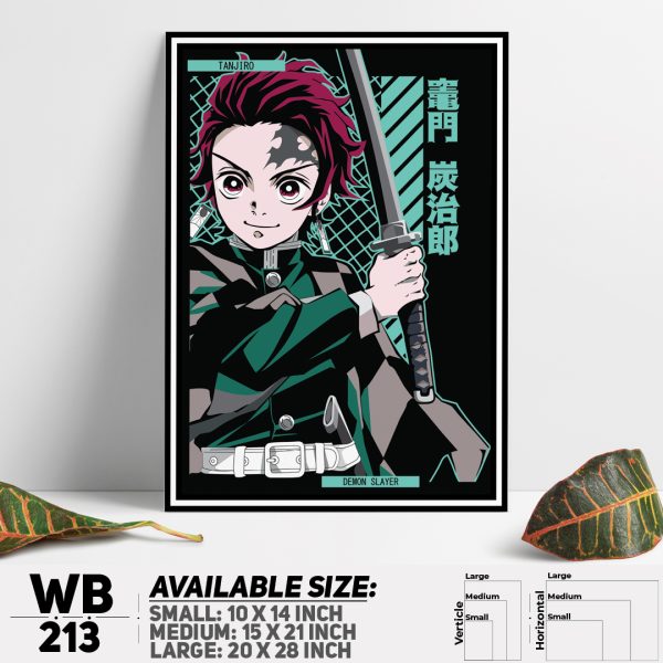 DDecorator Demon Slayer Anime Series Wall Canvas Wall Poster Wall Board - 3 Size Available - WB213 - DDecorator