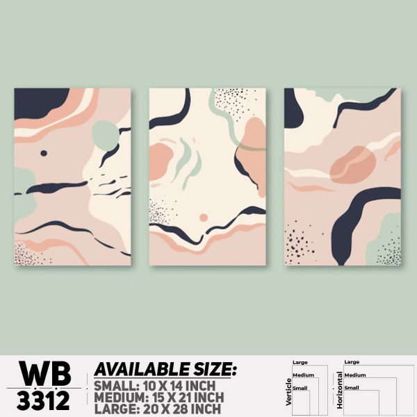 DDecorator Modern Abstract ArtWork (Set of 3) Wall Canvas Wall Poster Wall Board - 3 Size Available - WB3312 - DDecorator