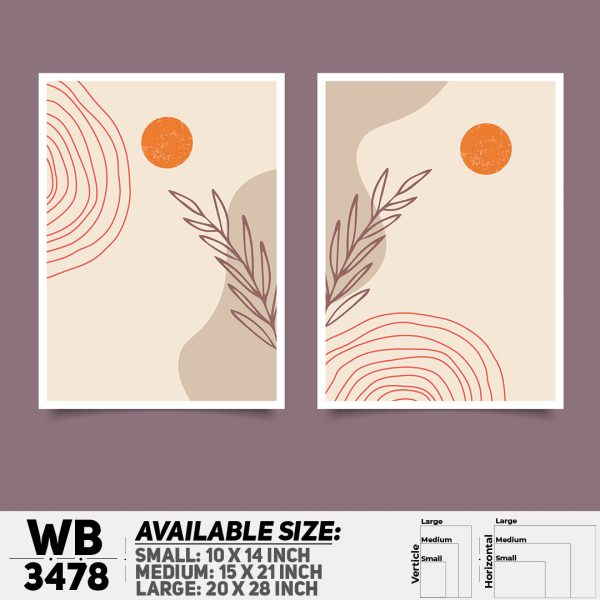 DDecorator Flower And Leaf ArtWork (Set of 2) Wall Canvas Wall Poster Wall Board - 3 Size Available - WB3478 - DDecorator