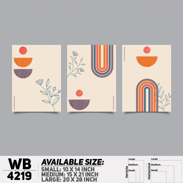 DDecorator Abstract Art (Set of 3) Wall Canvas Wall Poster Wall Board - 3 Size Available - WB4219 - DDecorator