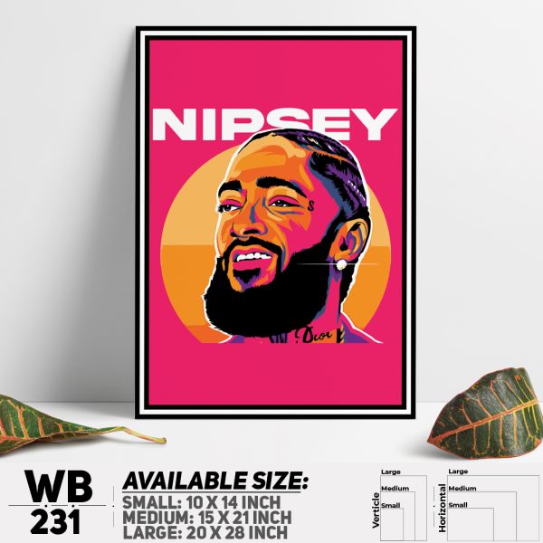 DDecorator Nipsey Hussle Rapper Wall Canvas Wall Poster Wall Board - 3 Size Available - WB231 - DDecorator