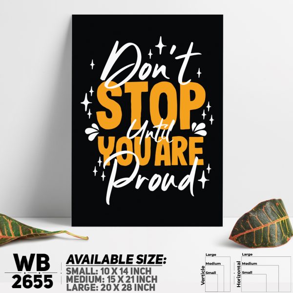 DDecorator Don't Stop - Motivational Wall Canvas Wall Poster Wall Board - 3 Size Available - WB2655 - DDecorator