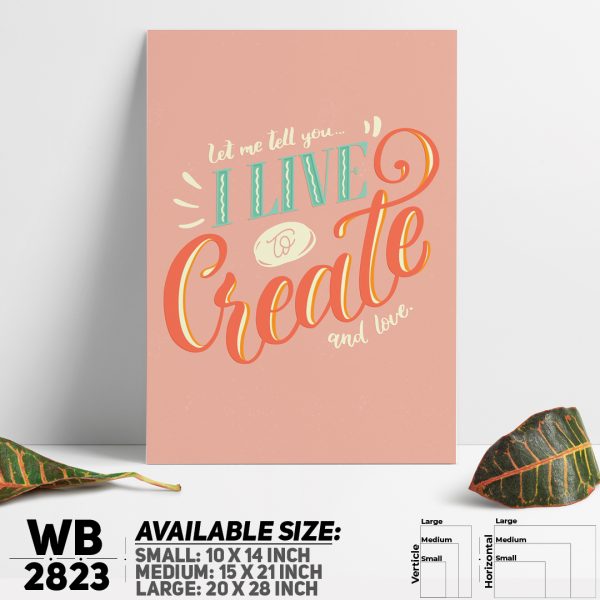 DDecorator Live to Great - Motivational Wall Canvas Wall Poster Wall Board - 3 Size Available - WB2823 - DDecorator