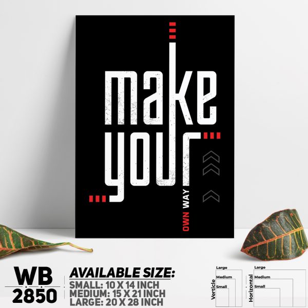 DDecorator Make Your Own Way - Motivational Wall Canvas Wall Poster Wall Board - 3 Size Available - WB2850 - DDecorator
