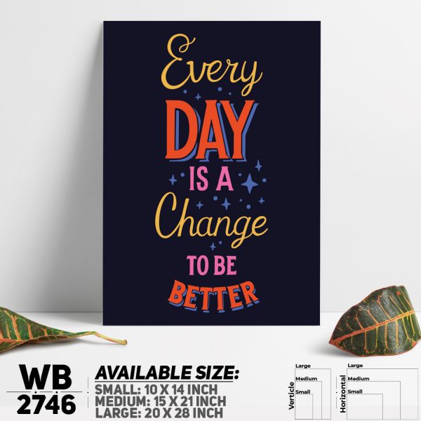 DDecorator Be Better - Motivational Wall Canvas Wall Poster Wall Board - 3 Size Available - WB2746 - DDecorator