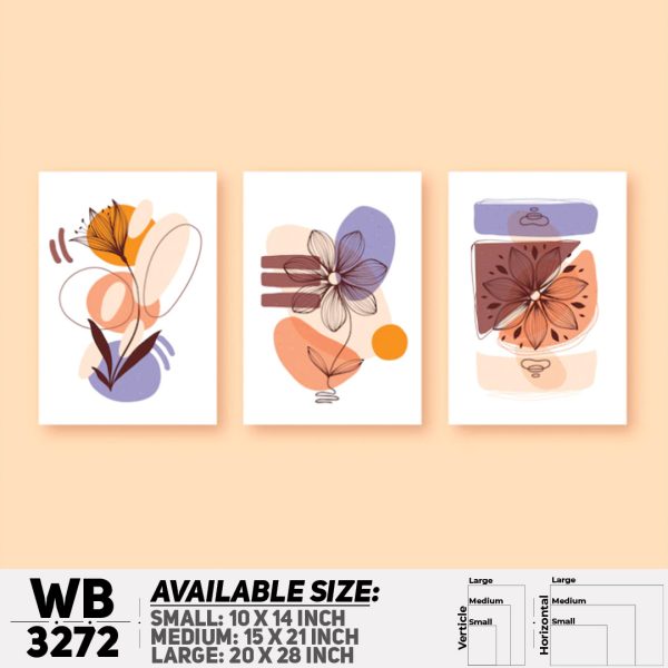 DDecorator Modern Abstract ArtWork (Set of 3) Wall Canvas Wall Poster Wall Board - 3 Size Available - WB3272 - DDecorator