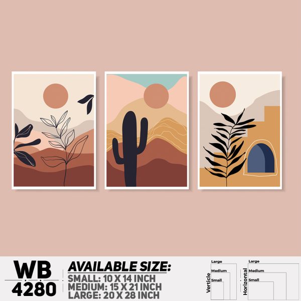 DDecorator Landscape & Horizon Design (Set of 3) Wall Canvas Wall Poster Wall Board - 3 Size Available - WB4280 - DDecorator