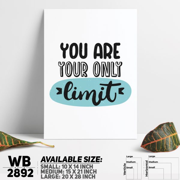 DDecorator You Are Your Only Limit - Motivational Wall Canvas Wall Poster Wall Board - 3 Size Available - WB2892 - DDecorator