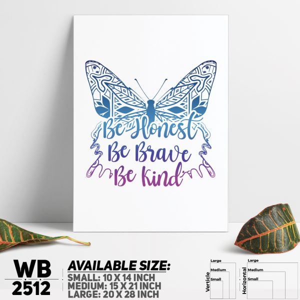 DDecorator Be Honest - Motivational Wall Canvas Wall Poster Wall Board - 3 Size Available - WB2512 - DDecorator