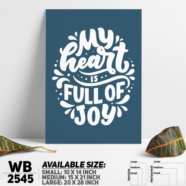DDecorator My Heart My Life - Motivational Wall Canvas Wall Poster Wall Board - 3 Size Available - WB2545 - DDecorator