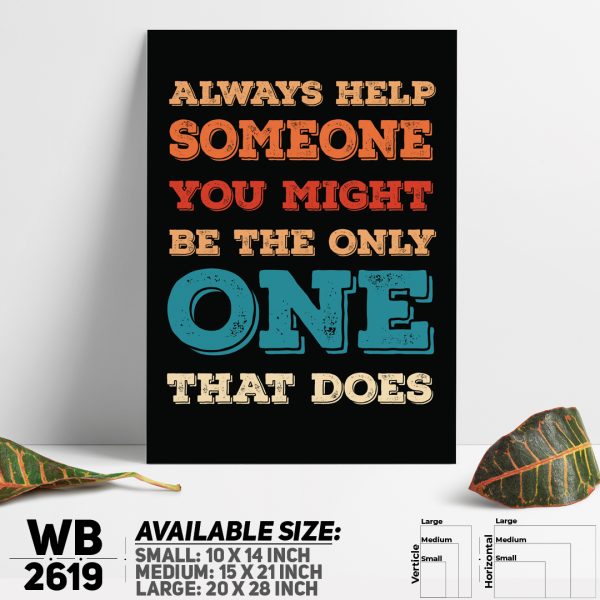 DDecorator Help Someone - Motivational Wall Canvas Wall Poster Wall Board - 3 Size Available - WB2619 - DDecorator