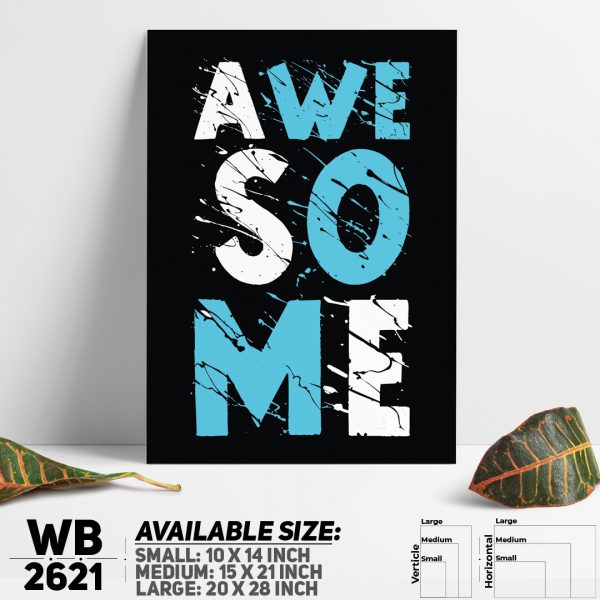 DDecorator Awesome - Motivational Wall Canvas Wall Poster Wall Board - 3 Size Available - WB2621 - DDecorator