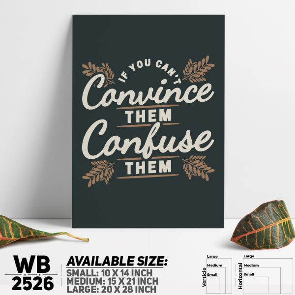 DDecorator Confuse Them With Hard Work - Motivational Wall Canvas Wall Poster Wall Board - 3 Size Available - WB2526 - DDecorator