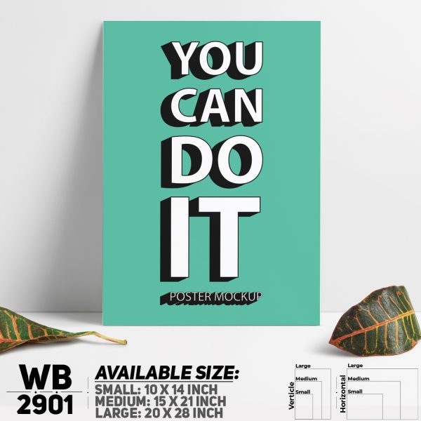 DDecorator You Can Do It - Motivational Wall Canvas Wall Poster Wall Board - 3 Size Available - WB2901 - DDecorator