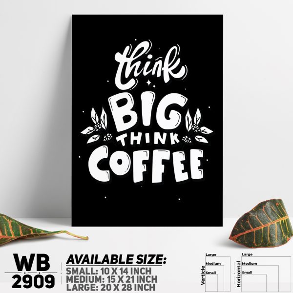 DDecorator Think Big Think Coffee - Motivational Wall Canvas Wall Poster Wall Board - 3 Size Available - WB2909 - DDecorator