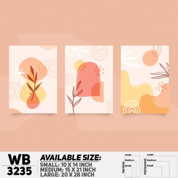 DDecorator Modern Abstract ArtWork (Set of 3) Wall Canvas Wall Poster Wall Board - 3 Size Available - WB3235 - DDecorator