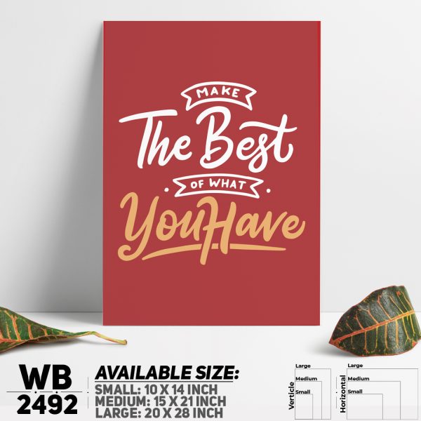 DDecorator Be Yourself - Motivational Wall Canvas Wall Poster Wall Board - 3 Size Available - WB2492 - DDecorator