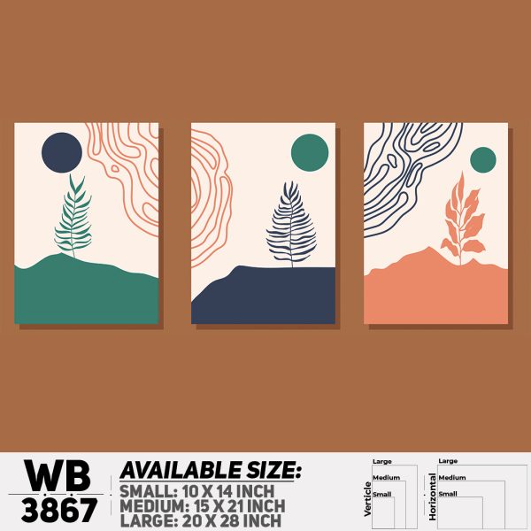 DDecorator Landscape Horizon Art (Set of 3) Wall Canvas Wall Poster Wall Board - 3 Size Available - WB3867 - DDecorator