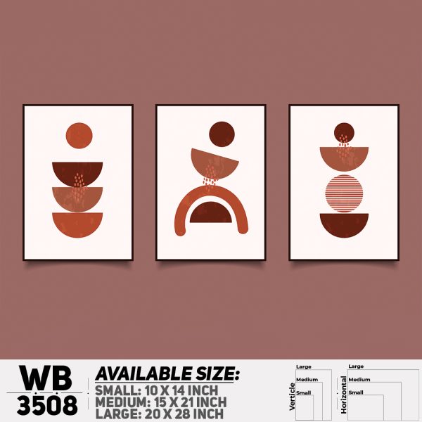 DDecorator Abstract ArtWork (Set of 3) Wall Canvas Wall Poster Wall Board - 3 Size Available - WB3508 - DDecorator