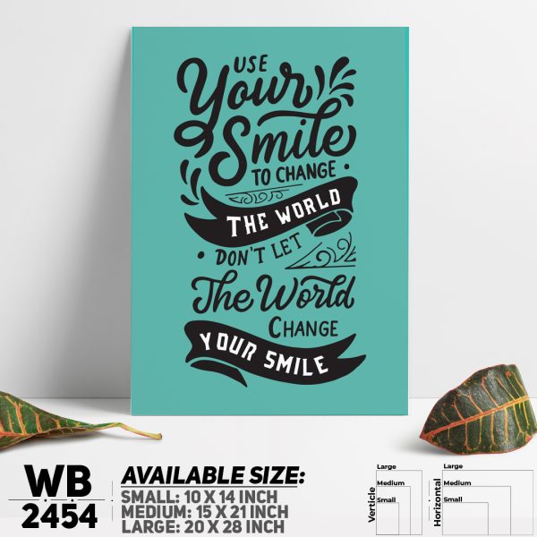 DDecorator Use Your Smile - Motivational Wall Canvas Wall Poster Wall Board - 3 Size Available - WB2454 - DDecorator