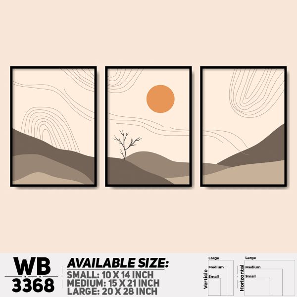 DDecorator Abstract & Tree Art (Set of 3) Wall Canvas Wall Poster Wall Board - 3 Size Available - WB3368 - DDecorator