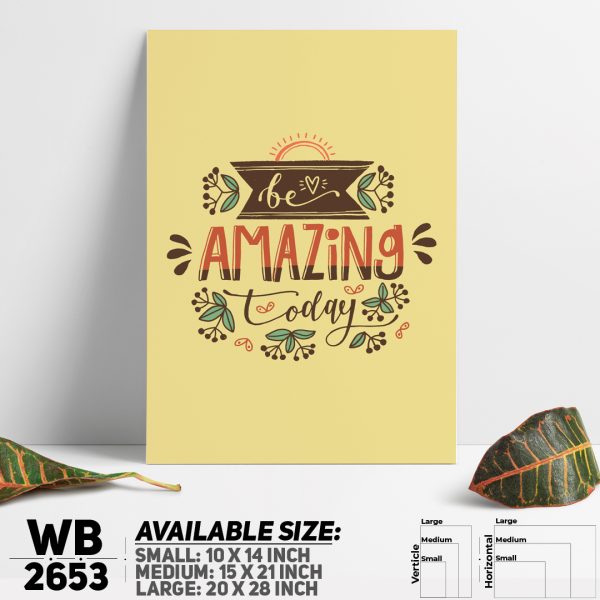 DDecorator Be Amazing - Motivational Wall Canvas Wall Poster Wall Board - 3 Size Available - WB2653 - DDecorator