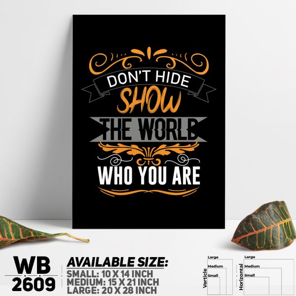 DDecorator Show the Word Who You Are - Motivational Wall Canvas Wall Poster Wall Board - 3 Size Available - WB2609 - DDecorator