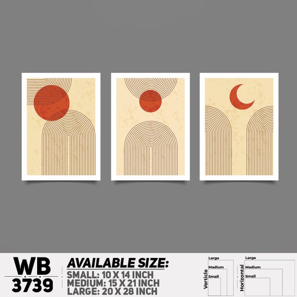DDecorator Astrophysics Abstract (Set of 3) Wall Canvas Wall Poster Wall Board - 3 Size Available - WB3739 - DDecorator