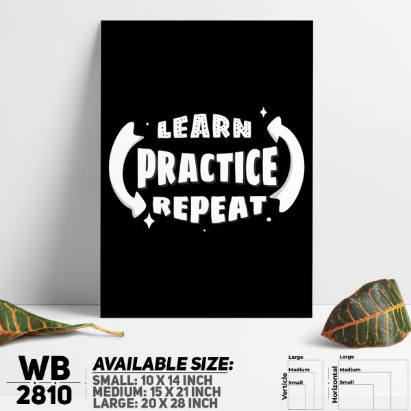 DDecorator Learn Practice Repeat Wall Canvas Wall Poster Wall Board - 3 Size Available - WB2810 - DDecorator
