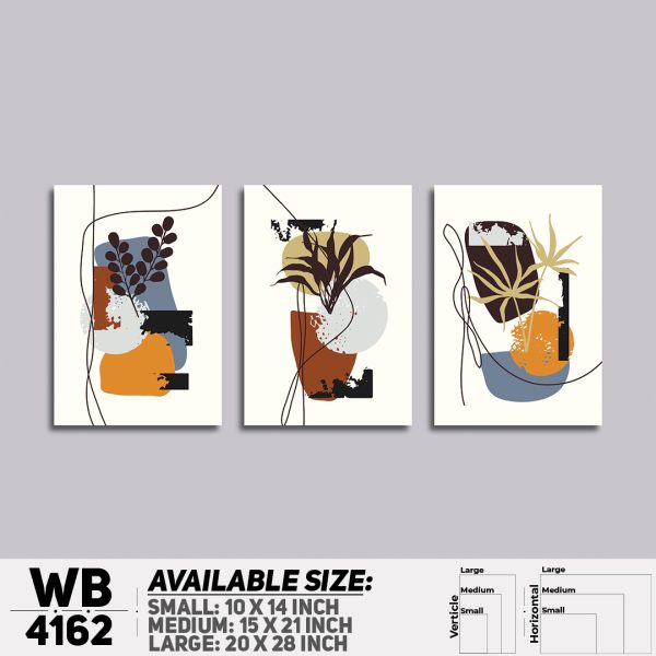 DDecorator Abstract Art (Set of 3) Wall Canvas Wall Poster Wall Board - 3 Size Available - WB4162 - DDecorator