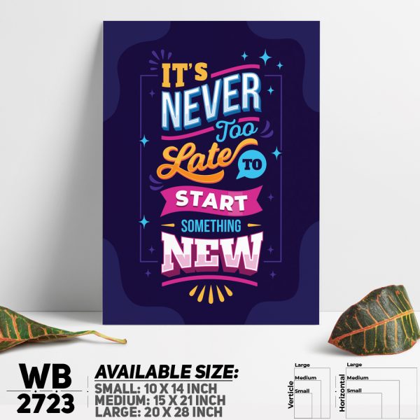 DDecorator Start Something New - Motivational Wall Canvas Wall Poster Wall Board - 3 Size Available - WB2723 - DDecorator