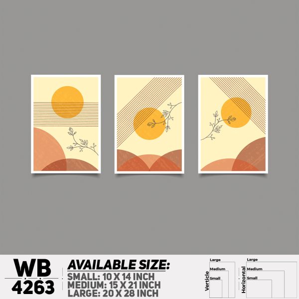 DDecorator Landscape & Horizon Design (Set of 3) Wall Canvas Wall Poster Wall Board - 3 Size Available - WB4263 - DDecorator