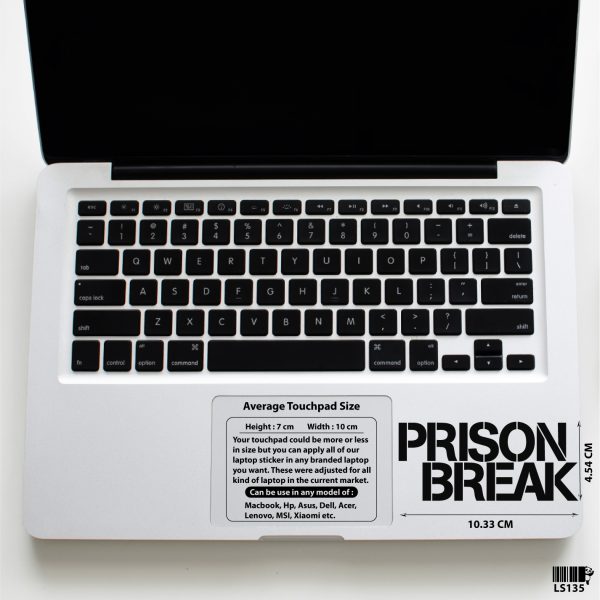 DDecorator Icon - Prison Break TV Series Laptop Sticker Vinyl Decal Removable Laptop Stickers For Any Kind of Laptop - LS135 - DDecorator
